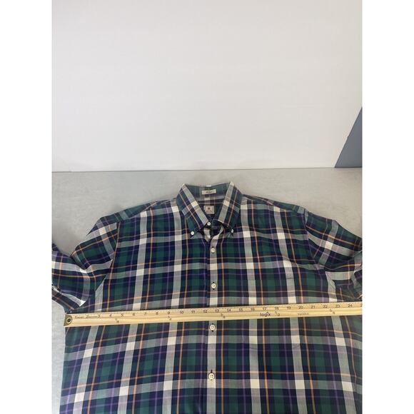 Peter Millar Shirt Mens Large Green Plaid Button Down Preppy Business Academia - Picture 7 of 9